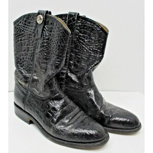 Rogers boots Western Cowboy Black Exotic print boot - size 10
